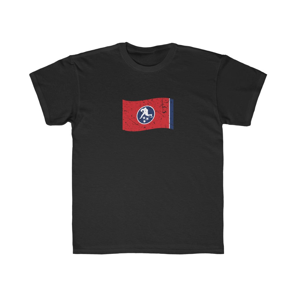 YOUTH TN HOCKEY CO. TN DISTRESSED FLAG TEE