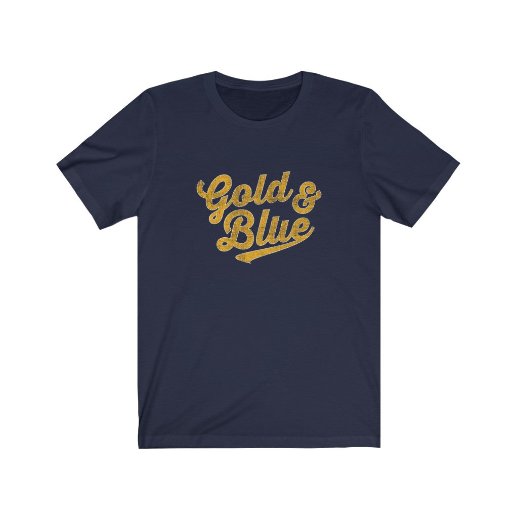 GOLD AND BLUE TEE