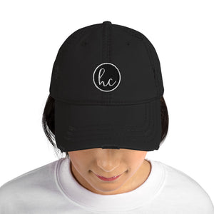 DISTRESSED HOCKEY COUTURE LOGO HAT