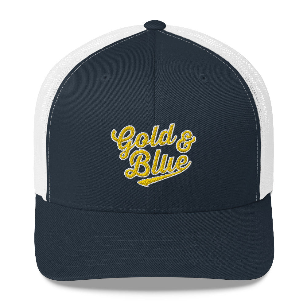 Nash Gold and Blue Trucker